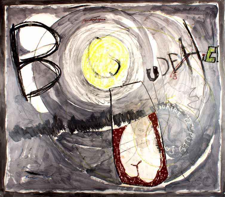 BOUDDHIC!, technique mixte, 150 cm x 172 cm, 2010