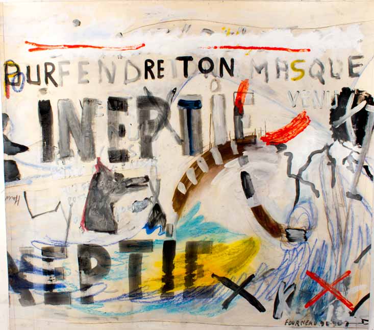 Ineptie, technique mixte, 150 cm x 160 cm, 1990